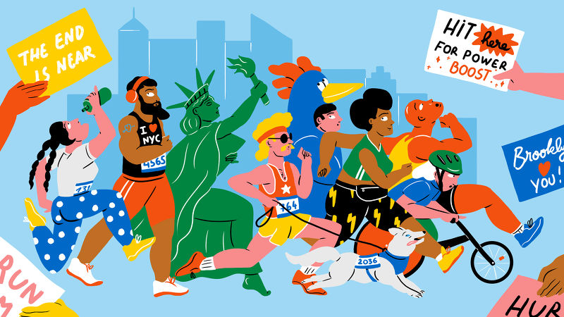 illustration NYC marathon