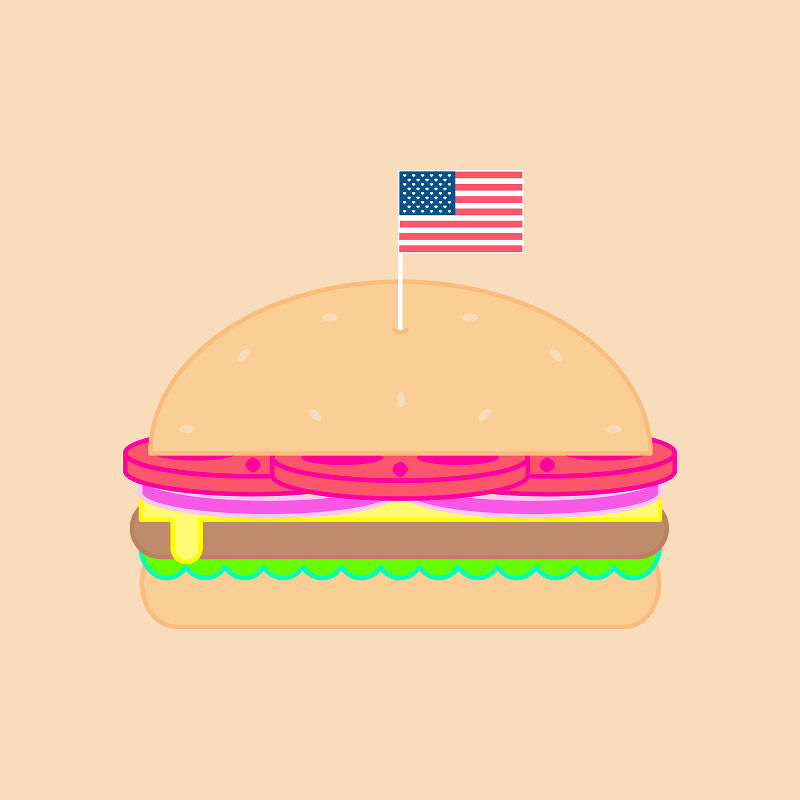 illustration cuisine hamburger