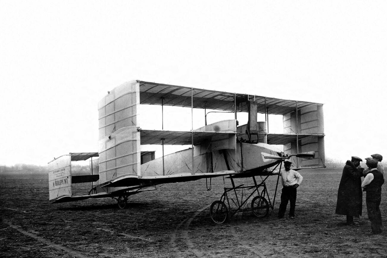 Aéroplane Goupy n° 1 construit par les frères Voisin, 1908
