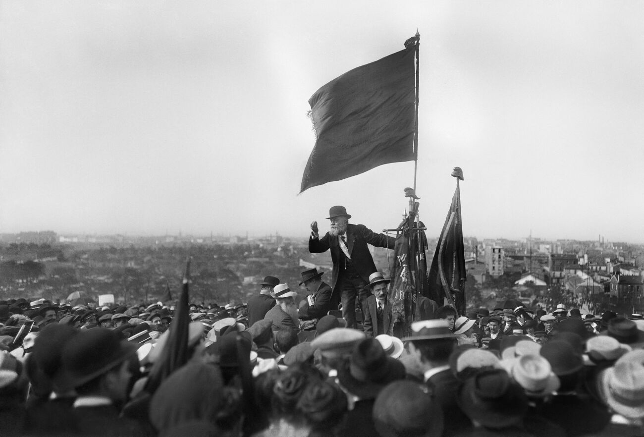 Discours de Jean Jaurès lors de la manifestation contre la loi de 3 ans. Le Pré-Saint-Gervais (Seine-Saint-Denis), 25 mai 1913