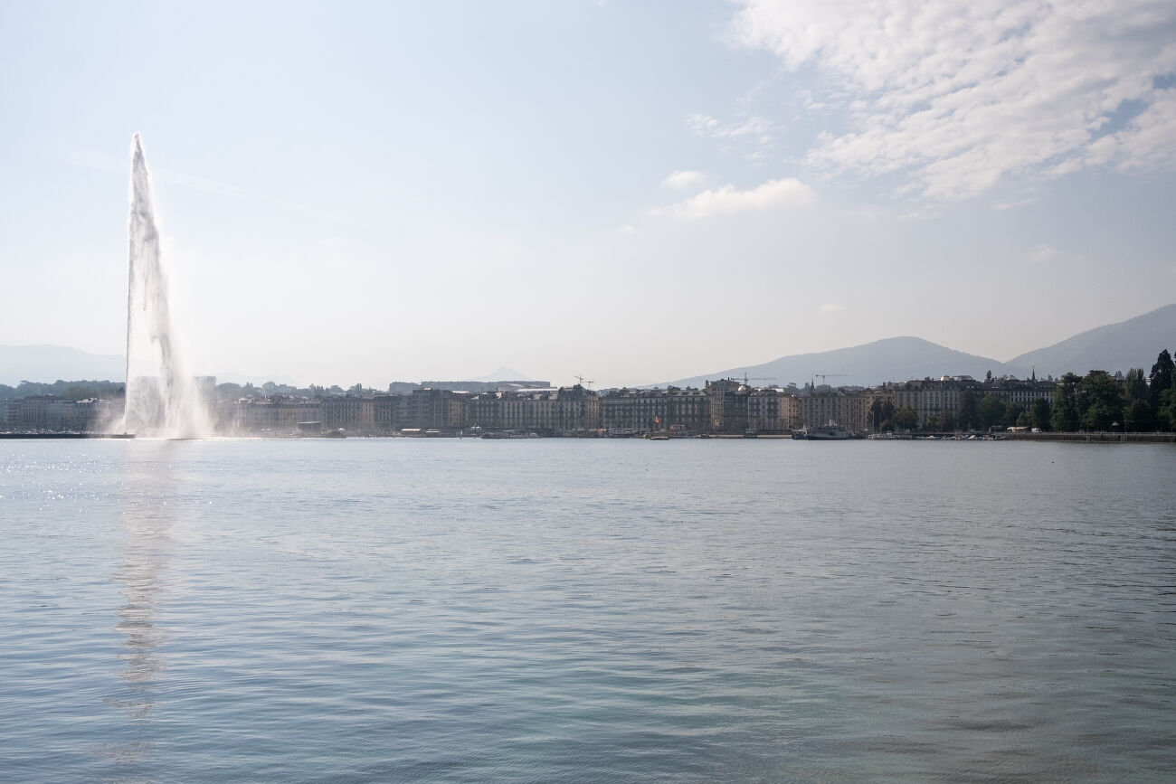 Le célèbre jet d'eau du Lac Léman