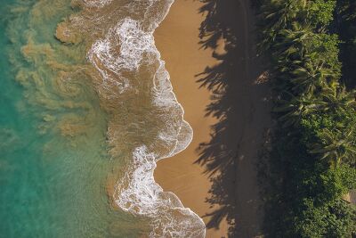 Vue aérienne de la plage de la Perle à Deshaies en Guadeloupe_2