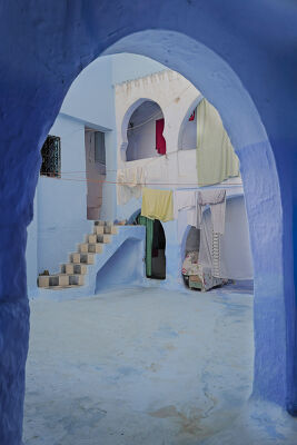 Linge de famille à Chefchaouen