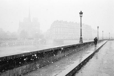 Paris sous la neige - Ile de la cité
