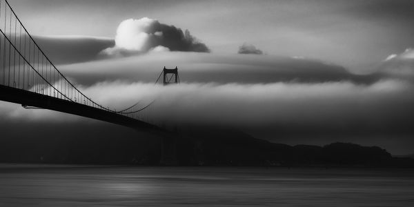Haze over the bay bridge