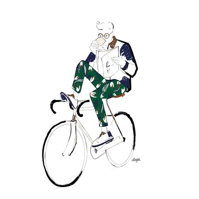 L'homme sur son vélo