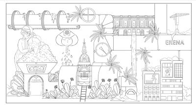 La fresque Engie - croquis