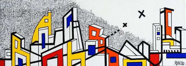 Panorama 60x20cm - acrylique sur toile