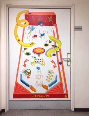 Hôpital Kremlin Bicêtre - Fresque Thématique  Les Jeux 1